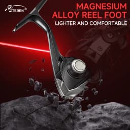 TEBEN Ultra-Light Magnesium Alloy Spinning Reel with Carbon Fiber Body 5+1 Stainless Steel Bearings 5.2:1Gear Ratio Fishing Reel