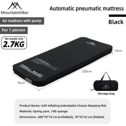 MOUNTAINHIKER New Upgrade Inflatable Mattress 10CM Thick Portable Sleeping Pad Mat with Storage Bag for Camping