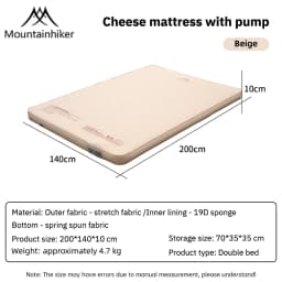 MOUNTAINHIKER New Upgrade Inflatable Mattress 10CM Thick Portable Sleeping Pad Mat with Storage Bag for Camping
