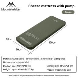 MOUNTAINHIKER New Upgrade Inflatable Mattress 10CM Thick Portable Sleeping Pad Mat with Storage Bag for Camping