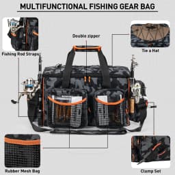 Fishing Tackle Storage Bag Large Capacity Waterproof Fishing Shoulder Bags For 3600/3700 Box 900d Oxford Fishing Sling Packs