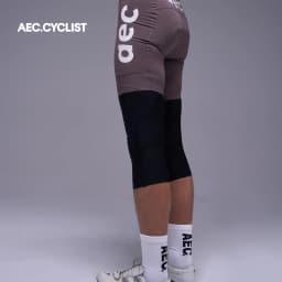 AEC.CYSLIST Fleece Cycling Leg Warmers Reflective Logo Short Leg Protection Compression Knee Cover Bicycle Road Bike Knee Sleeve