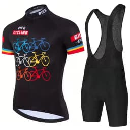 2026 Summer Cycling Jersey Set Men Fluorescent Color MTB Short Sleeve Cycling Clothing Mountain Bike Wear Ropa Ciclismo Uniform