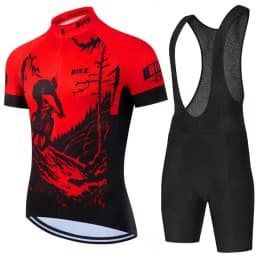 2026 Summer Cycling Jersey Set Men Fluorescent Color MTB Short Sleeve Cycling Clothing Mountain Bike Wear Ropa Ciclismo Uniform