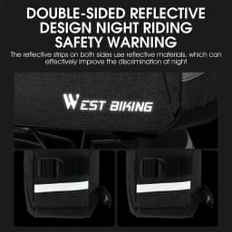 WEST BIKING 6.2L Multifunctional Waterproof Bicycle Handlebar Bag with Shoulder Strap & Reflective Strip Front Bike Bag for MTB