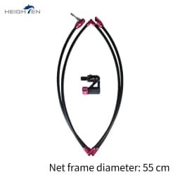 HEIGHTEN Folding Landing Net Head with Balance, Aviation Aluminum Quick Assembly Net Frame with Net Bag