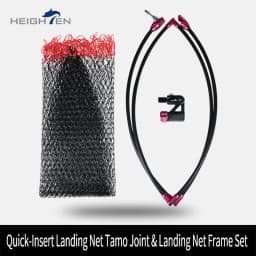 HEIGHTEN Folding Landing Net Head with Balance, Aviation Aluminum Quick Assembly Net Frame with Net Bag