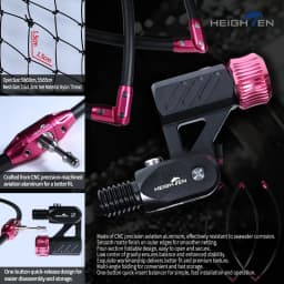 HEIGHTEN Folding Landing Net Head with Balance, Aviation Aluminum Quick Assembly Net Frame with Net Bag