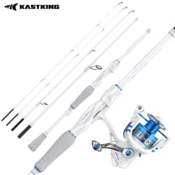 KastKing Centron Lite Spinning Combo Travel Fishing Rod & Reel Packable Spinning Combos Lightweight IM6 Graphite Multi-Piece Kit