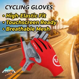 ZHUOHUA Summer Ice Silk Cycling Gloves Breathable Sun Protection Half Finger Fishing Gloves for Outdoor Riding Fishing Driving