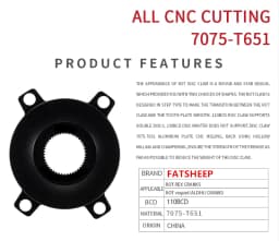 FATSHEEP chainrings Spider Adapter Narrow For Rotor REX 3D+ 3DF VEGAST/ALDHU 110BCD and 130BCD Bicycle Accessories