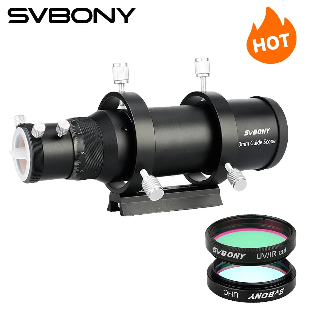 Svbony SV106 Guide Scope 50mm/60mm and 1.25'' UHC and UV-IR Elimination of Light Pollution Filters for Astro Observation