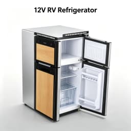 DC Compressor RV Refrigerator 12V/24V/48V, Solar Battery Powered Fridge Freezer Special for Camper Yacht Caravan Off-Grid Travel