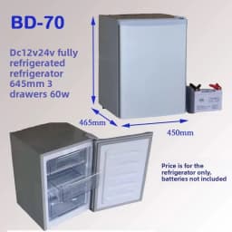 DC Compressor RV Refrigerator 12V/24V/48V, Solar Battery Powered Fridge Freezer Special for Camper Yacht Caravan Off-Grid Travel
