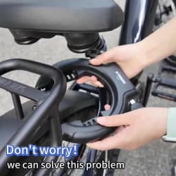 ETOOK Bicycle Horseshoe Lock Anti-Drill Bicycle Frame Wheel Clamp Lock Hardened Steel Anti-theft Bike Lock for 3" Fat Tire Bike