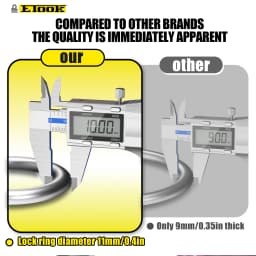 ETOOK Bicycle Horseshoe Lock Anti-Drill Bicycle Frame Wheel Clamp Lock Hardened Steel Anti-theft Bike Lock for 3" Fat Tire Bike
