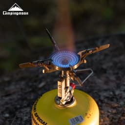 CAMPINGMOON XT-2F Xuanfeng Titanium Rocket Stove Portable Mini Camping Gas Burner Stable Voltage Output Outdoor Cooking Furnace