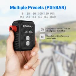 COOSPO AP-E1 Electric Air Pump Portable Inflator 120PSI MTB Road Bike Accessories for Bike Schrader Presta Tires