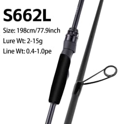 FISHINGFANS KUAISHA T1100+M40X Carbon Blank 8KG DRAG Light LS Guide 7-30g Lure Wt Fast Action Spinning Casting Fishing Rod