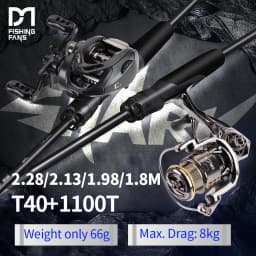 FISHINGFANS KUAISHA T1100+M40X Carbon Blank 8KG DRAG Light LS Guide 7-30g Lure Wt Fast Action Spinning Casting Fishing Rod