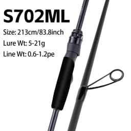 FISHINGFANS KUAISHA T1100+M40X Carbon Blank 8KG DRAG Light LS Guide 7-30g Lure Wt Fast Action Spinning Casting Fishing Rod