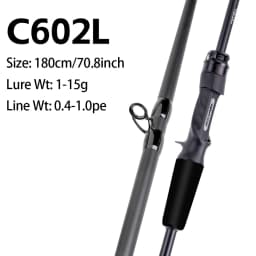 FISHINGFANS KUAISHA T1100+M40X Carbon Blank 8KG DRAG Light LS Guide 7-30g Lure Wt Fast Action Spinning Casting Fishing Rod