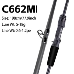 FISHINGFANS KUAISHA T1100+M40X Carbon Blank 8KG DRAG Light LS Guide 7-30g Lure Wt Fast Action Spinning Casting Fishing Rod
