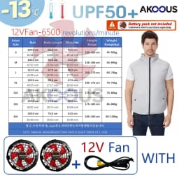 12V/5V USB Unisex 3 Wind Speed Cooling Fan Vest Lightweight Sleeveless Air Conditioned Vest Summer Outdoor Work Clothes