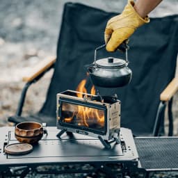 Goout Springhill Wood Stove Portable Firewood Square Stove Stainless Steel Outdoor Fire Heater Stove Picnic Hiking Camping