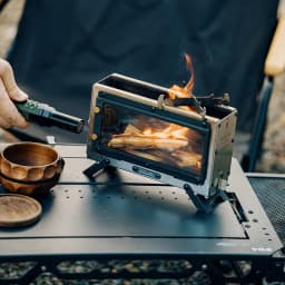 Goout Springhill Wood Stove Portable Firewood Square Stove Stainless Steel Outdoor Fire Heater Stove Picnic Hiking Camping