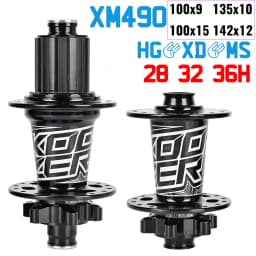 KOOZER XM490 Rear MTB Hub 6 Pawls 72 Clicks 4 Sealed Bearings QR 10x135 Thru 12x142 28/32/36H Disc Brake 8-12S Mountain Bike Hub