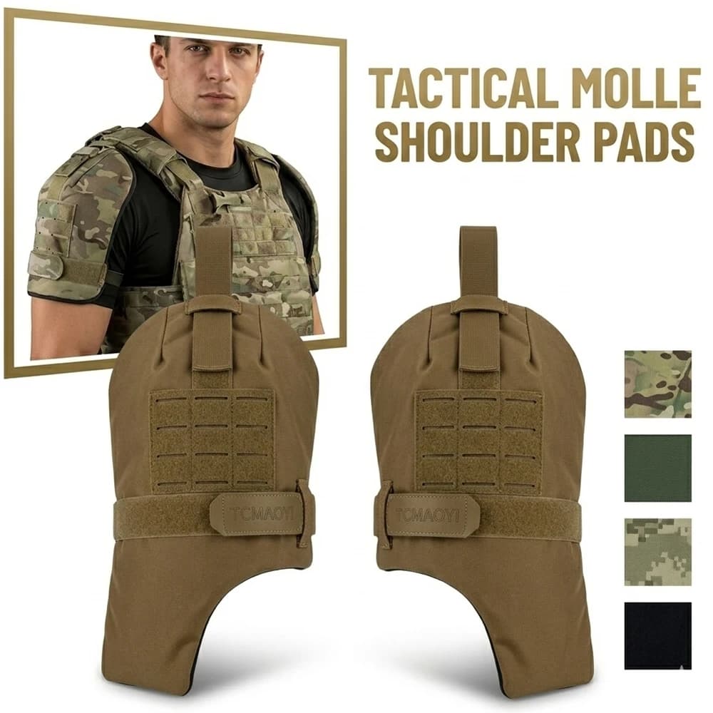 Tactical Shoulder Pads Detachable Arm Guard Extension Kit Molle Compatible Military Vest Accessories Airsoft Gear Equipment