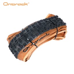 ONTRACK WOLFTRACK FOLDED TIRE 26 27.5 29X2.35 30TPI SKIN BLACK WALL AND BROWN WALL