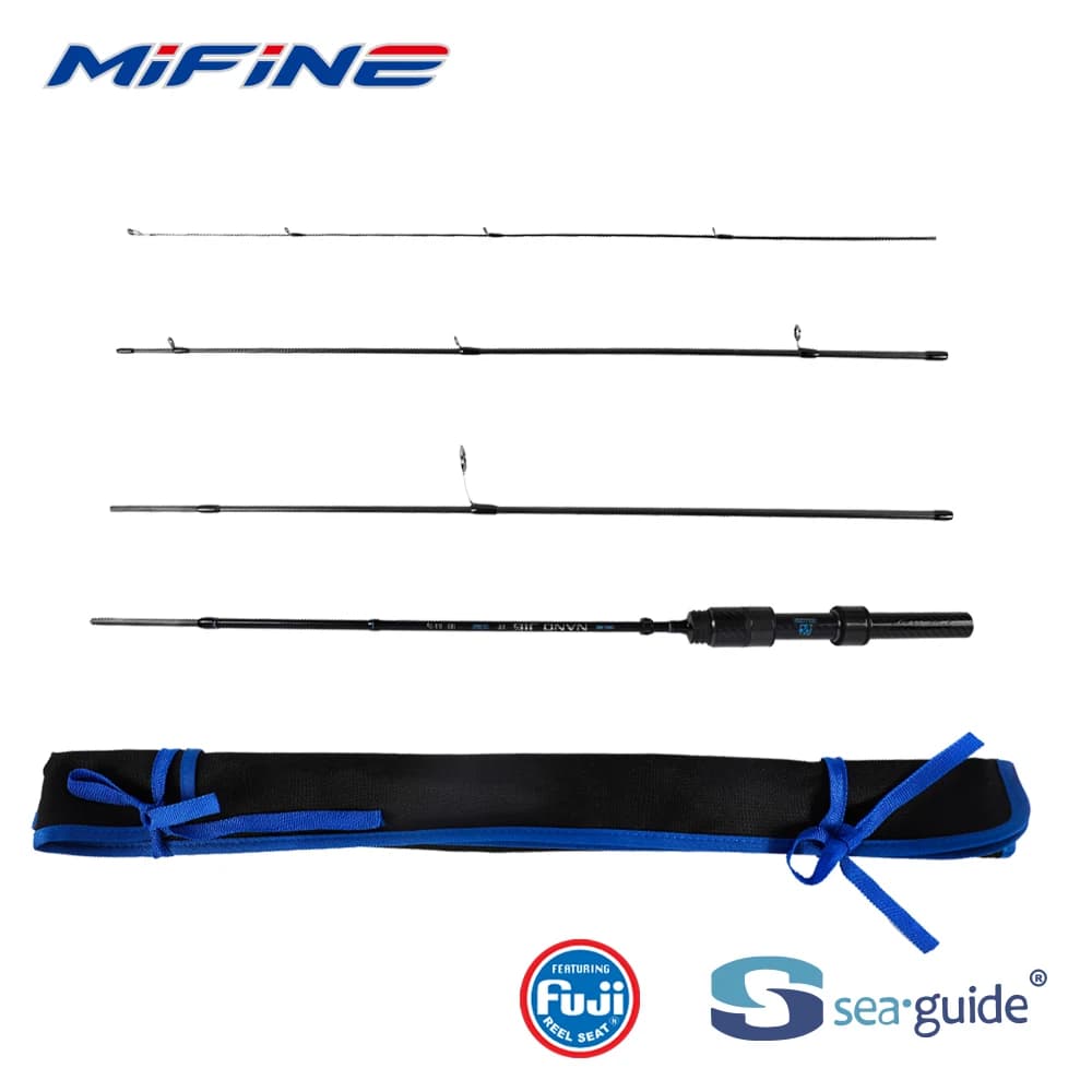 MIFINE NANO JIG Travel Spinning Rod 30T Lure 0.5-2g 1.68M/1.83M 4 Pieces Ultralight UL Fishing Rods for Freshwater Saltwater