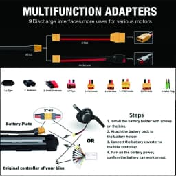 48V 52V 60V 72V ebike chamrider 2000W 3000W 1500W High Power Battery 20ah 30ah 40ah 50ah Electric scooter 21700 Lithium Batterij