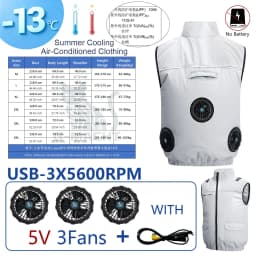 NEWS USB 12V/5V 4Fan Couples Summer Breathable Cooling Vest Sleeveless Fan Air Conditioner Jacket Heat Resistant Outdoor Workwea