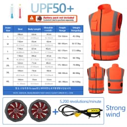 Summer Cooling Reflective Strip Jacket for Men and Women with Fan, Air Conditioning Suit, Charging Vest, Cooling and Sun Protect