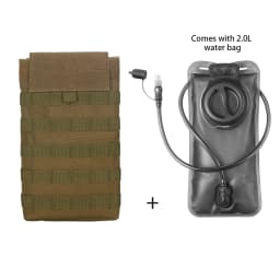 MOLLE Expansion System Accessories Water Bag Pack+2.0L Soft Water Bag Set Large Diameter Rotary Cap Bite Drinking Pipe