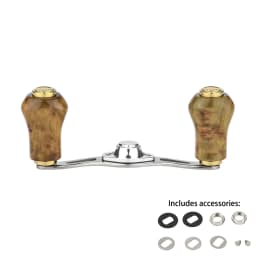 Gomexus 80mm BFS Baitcasting Reel Handle Vintage Cypress Wood Knob for Stream Trout Shimano Calcutta Conquest Aldebaran