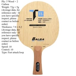 Yinhe T 11S Table Tennis Paddle Balsa Lightweight Carbon Fiber T11 Blade Original Galaxy Design Ping Pong Racket for Sports