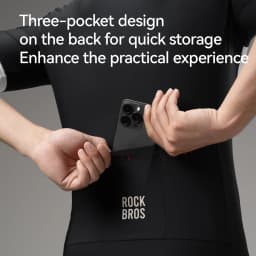 ROCKBROS Men Short Sleeve T-shirts Cycling Jersey Summer Breathable Sports T-shirts Slim-Fit Color-Block Cycling Tops Clothing