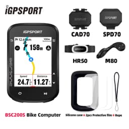 iGPSPORT BSC200S GPS Bike Computer 2.4" Colorful Screen Wireless Bicycle Speedometer Cycling Odometer Bluetooth Ant