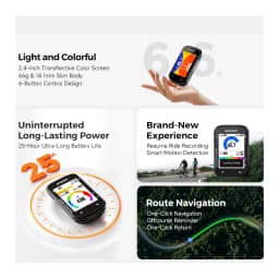 iGPSPORT BSC200S GPS Bike Computer 2.4" Colorful Screen Wireless Bicycle Speedometer Cycling Odometer Bluetooth Ant