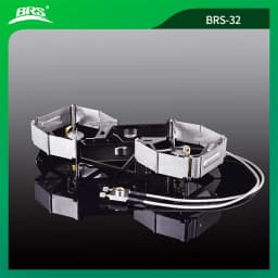 BRS-32 Foldable Camping Stove Portable Dual Head Burner Windproof Backpacking Furnace Free Adjustable Control Gas Stove Cookware