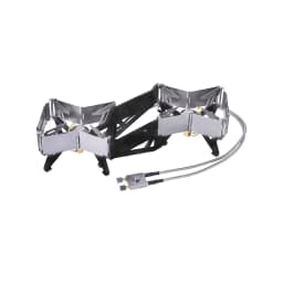BRS-32 Foldable Camping Stove Portable Dual Head Burner Windproof Backpacking Furnace Free Adjustable Control Gas Stove Cookware
