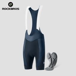 ROCKBROS Summer Cycling Bib Shorts Lightweight High Elastic Breathable Shorts Shock Absorption Sponge Cushion Pad Cycling Shorts