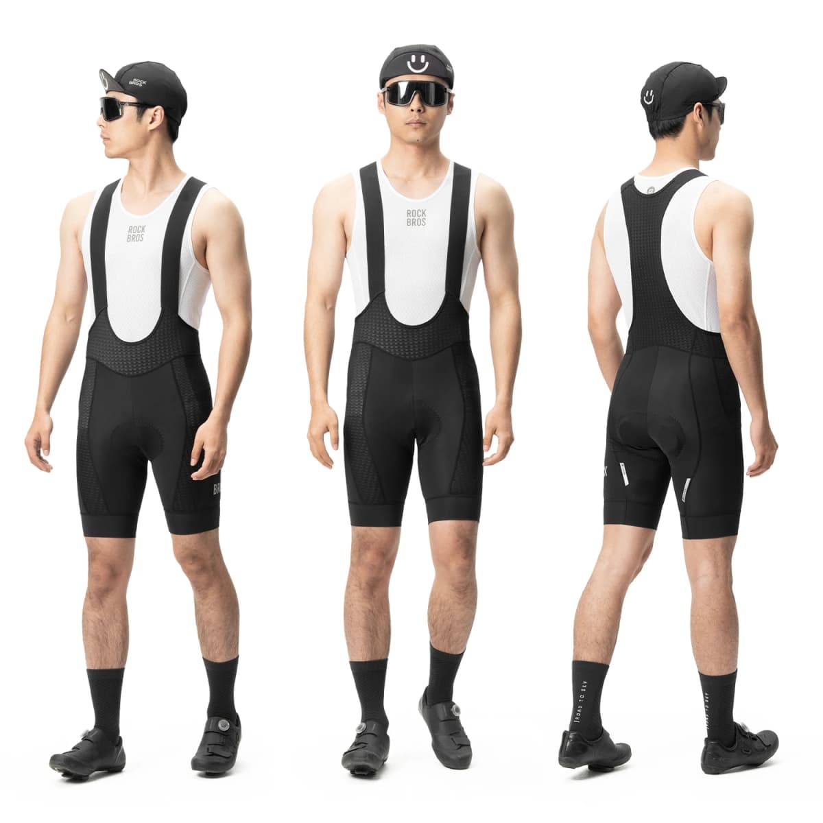 ROCKBROS Summer Cycling Bib Shorts Lightweight High Elastic Breathable Shorts Shock Absorption Sponge Cushion Pad Cycling Shorts