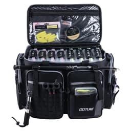 Goture Outdoor Fishing Bag Two-way Zipper Design 1680D Oxford Fabric Waterproof Multifunctional Tackle Fishing Pack 53*38*29cm