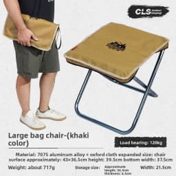 CLS&NOBANA Camping Handheld Bag Chair Portable Lightweight Outdoor Aluminum Mattza Chair High Load Travel Beach Fishing Chair