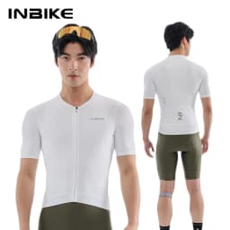 INBIKE Men's Cycling Jersey Short Sleeves Summer Quick Drying Breathable Cycling Sports Shirt With 3 Rear Pockets Biking Tops